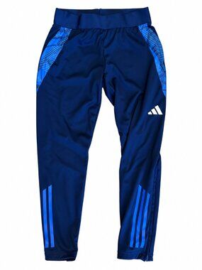 Adidas AEROREADY Slim Fit Training Soccer Pants Navy Blue M Ankle Zip
